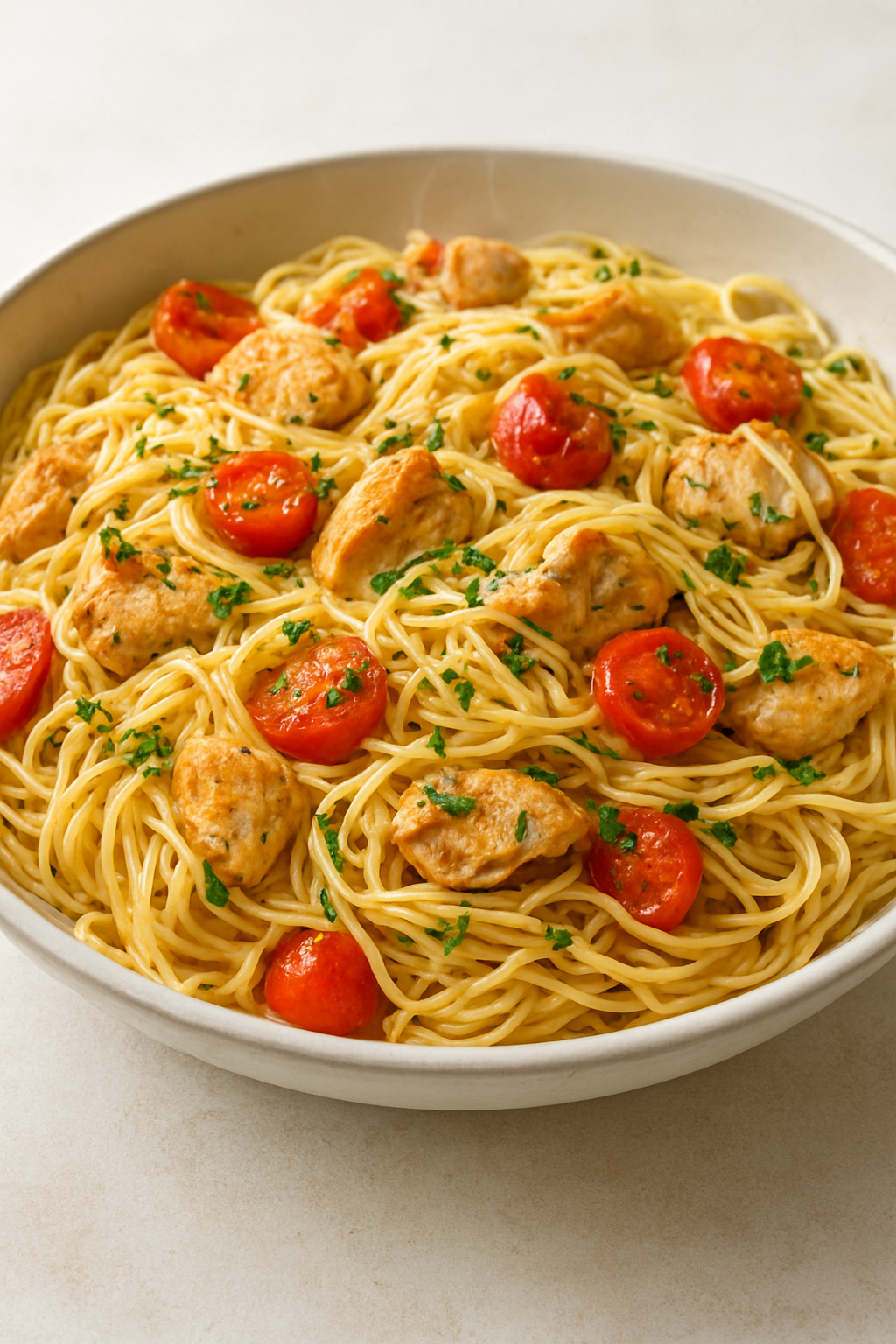 Angel Hair Pasta with Chicken Perfect for Busy Weeknights